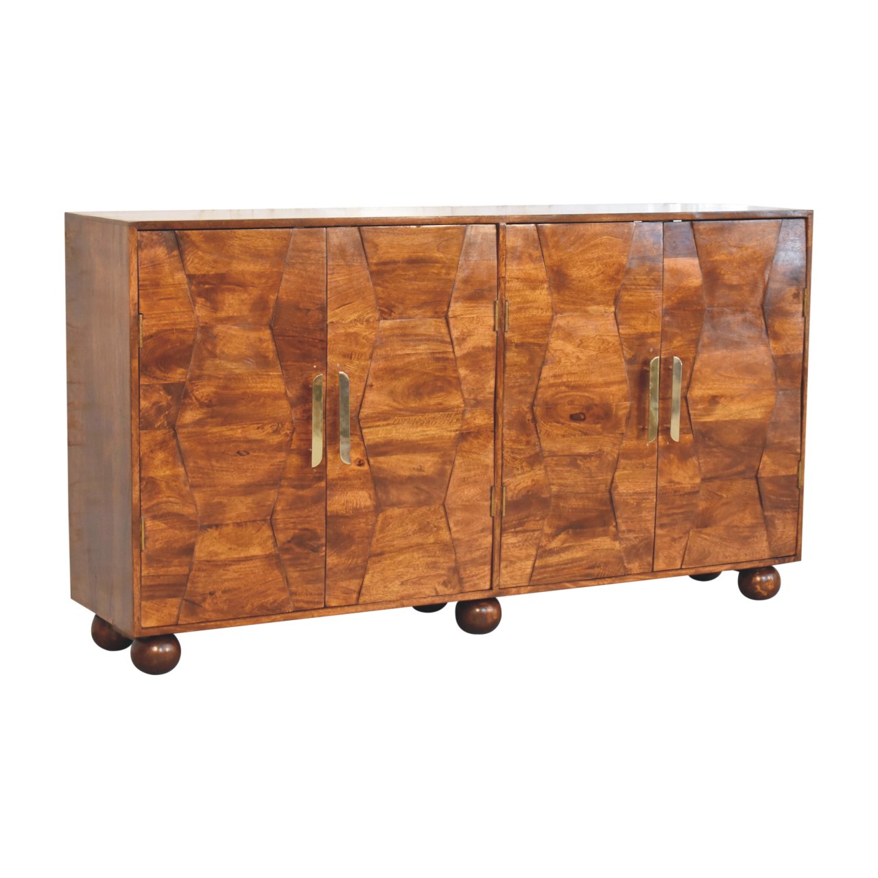 Wavecrest Chestnut Cabinet — side angle