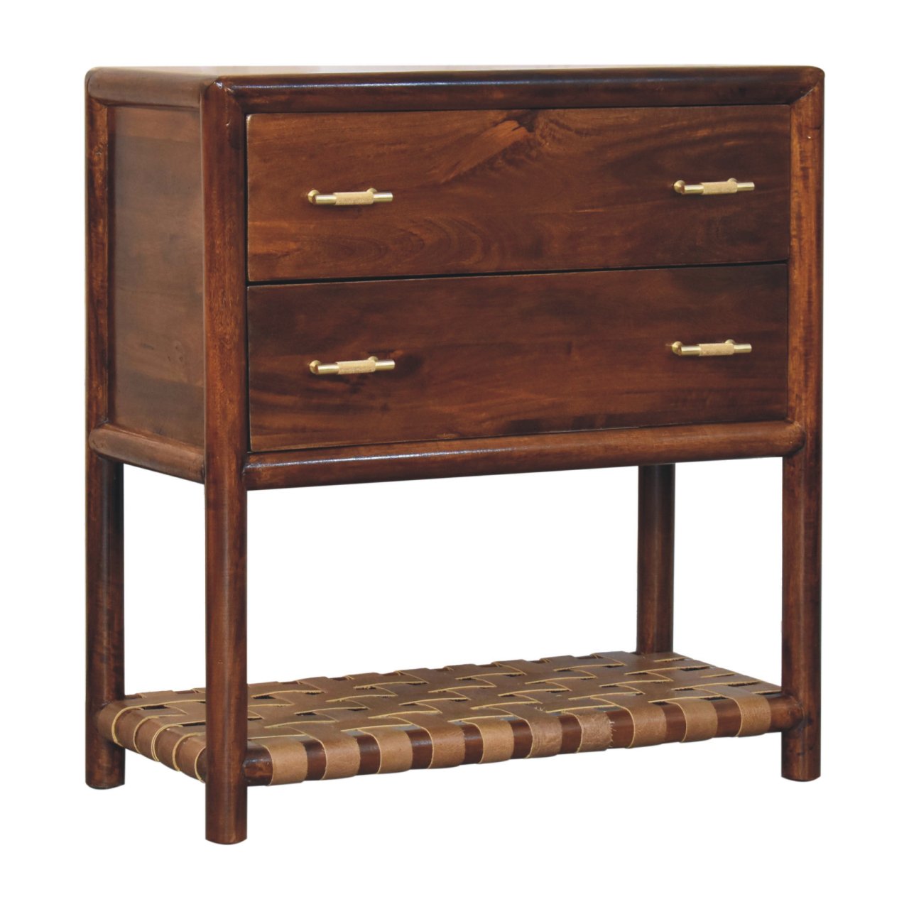 Regency Woven 2-Drawer Nightstand — side angle