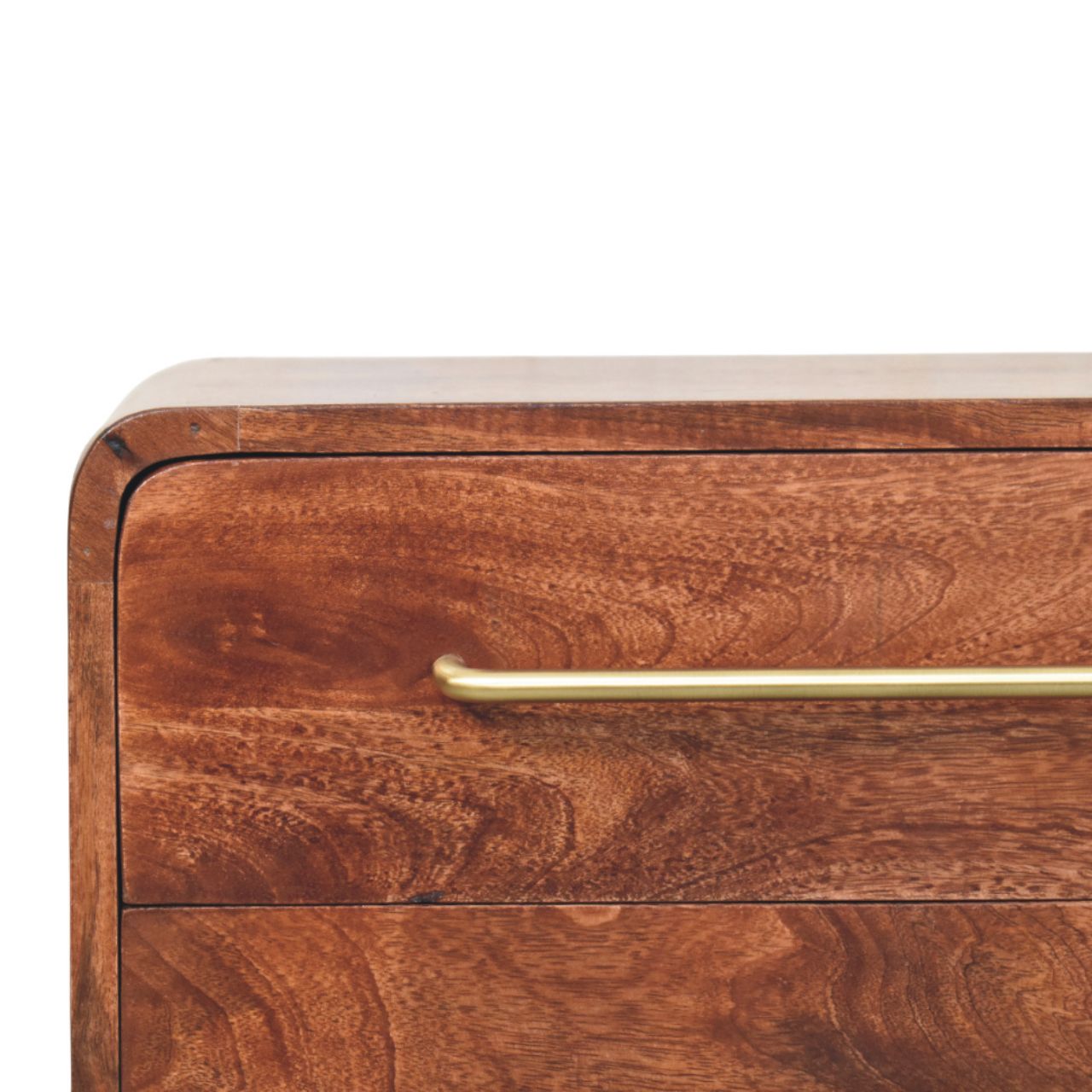 3-Drawer Rounded Chest | Solid Mango Wood