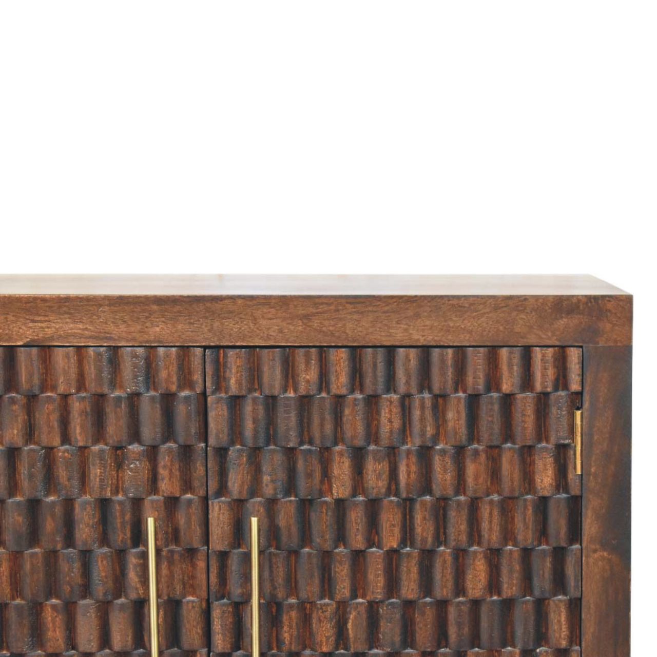 Cadiz Carved Panel Cabinet — detail close-up