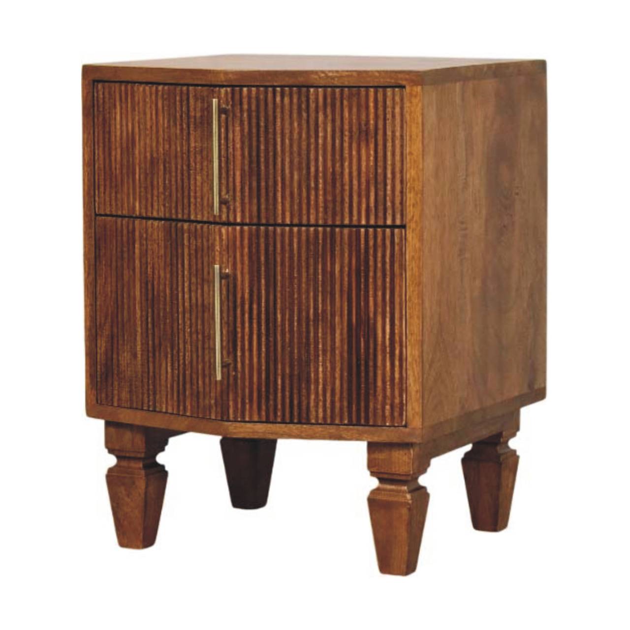 Louvre Bedside Unit | Solid Mango Wood