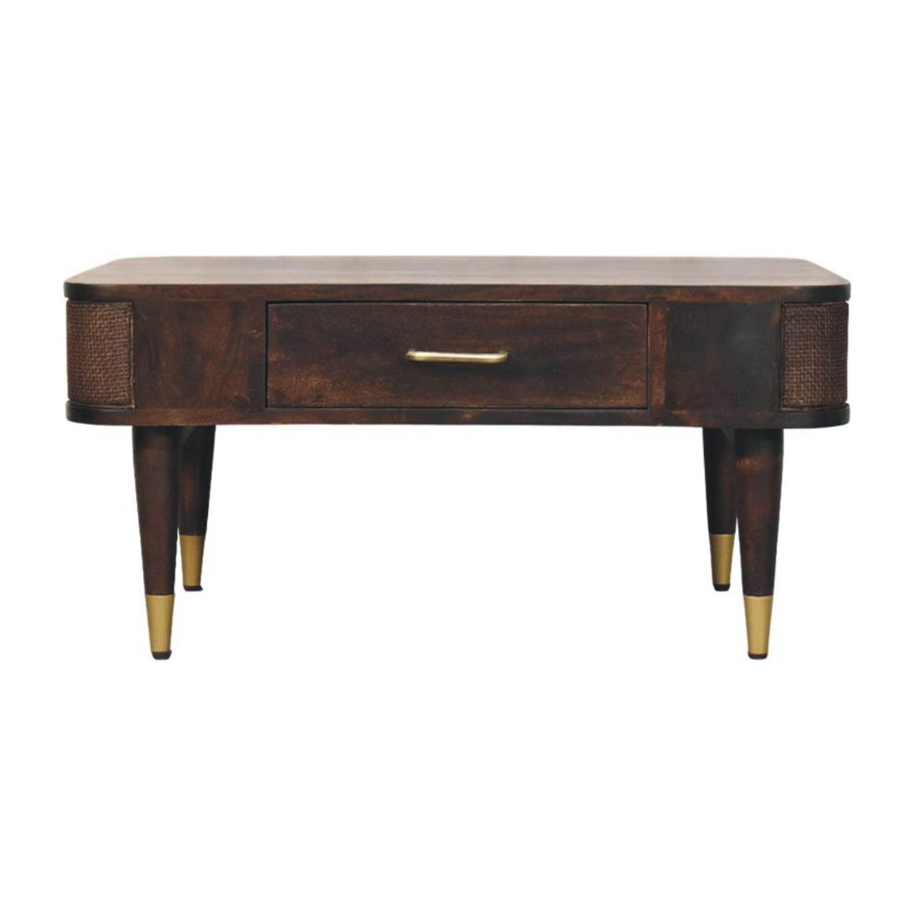Belmont Coffee Table — main view, handcrafted solid mango wood