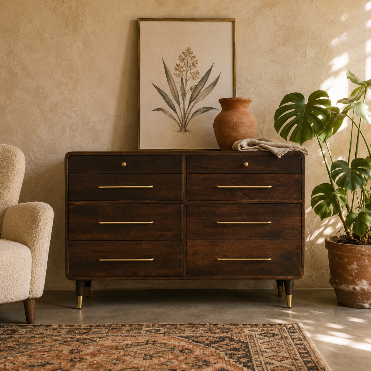 Valenza Six-Drawer Chest — lifestyle photo