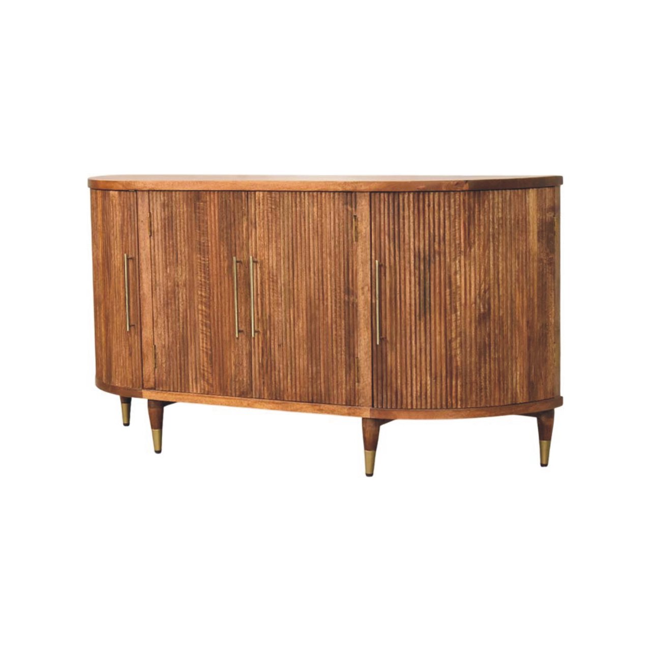 Ravello Curved 4-Door Sideboard — front three-quarter view