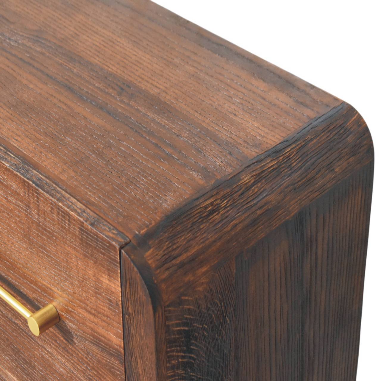 Aurelio Smoked Oak Chest of Drawers | Solid Mango Wood