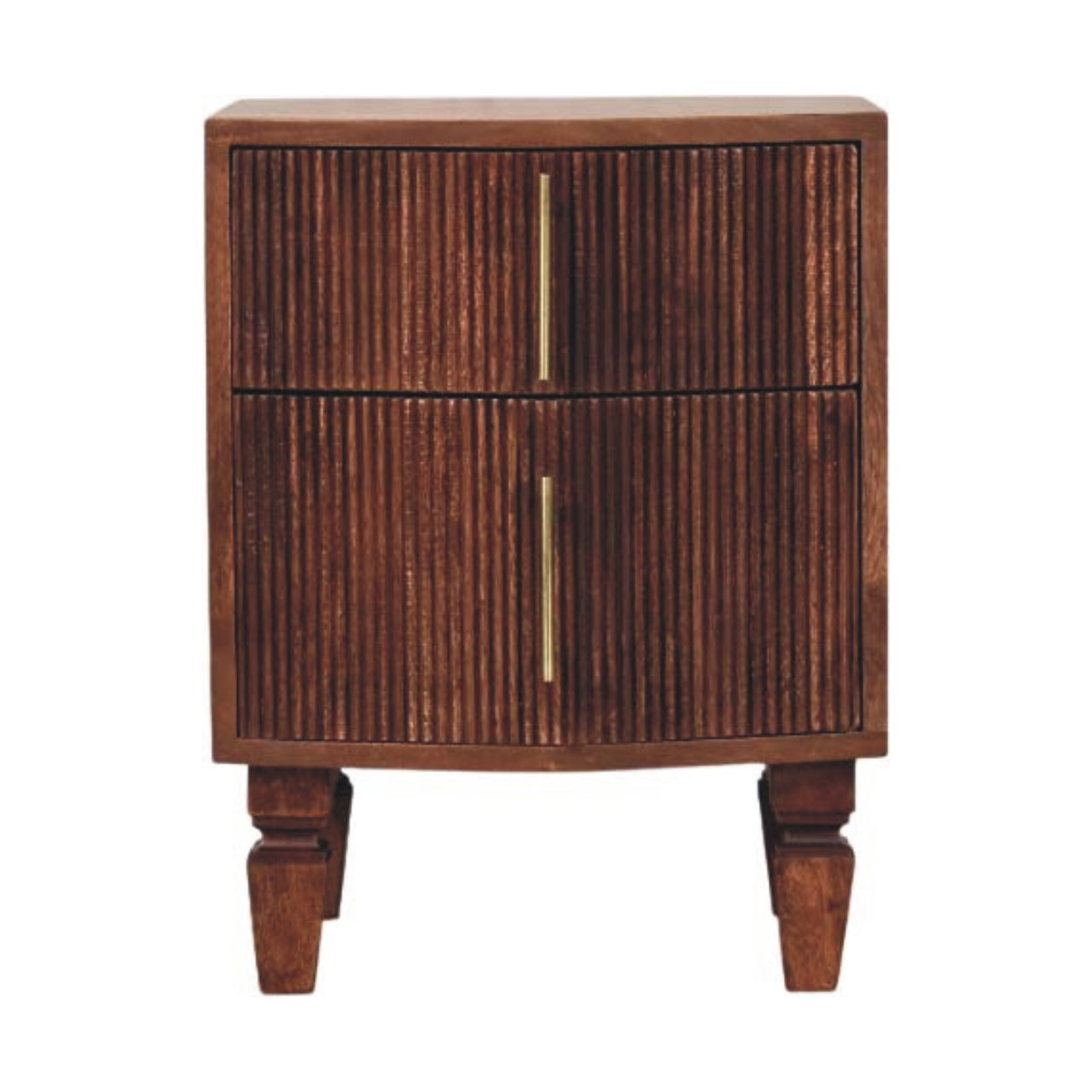 Harper Nightstand — main view, handcrafted solid mango wood