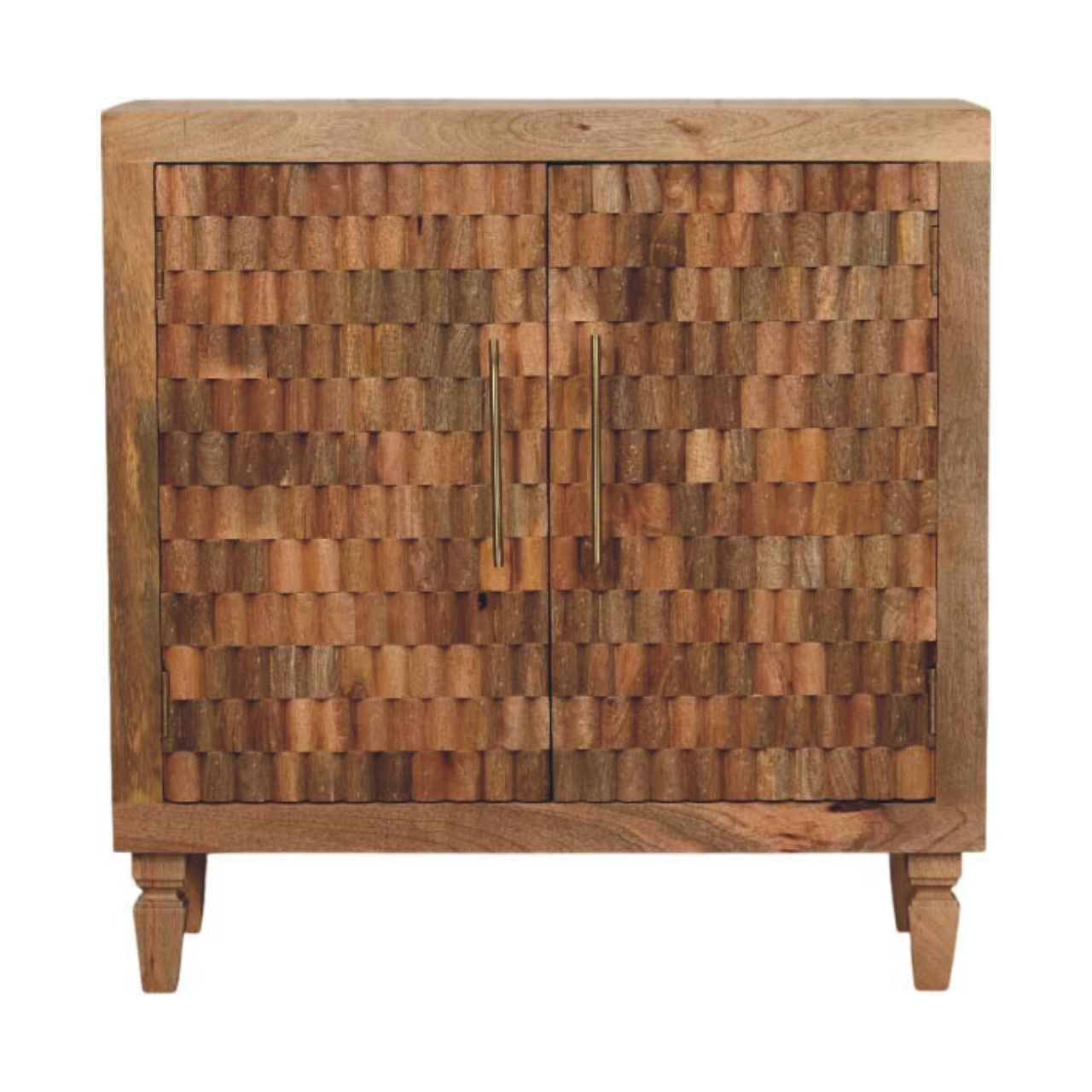 Cadiz Carved Block Cabinet | Solid Mango Wood