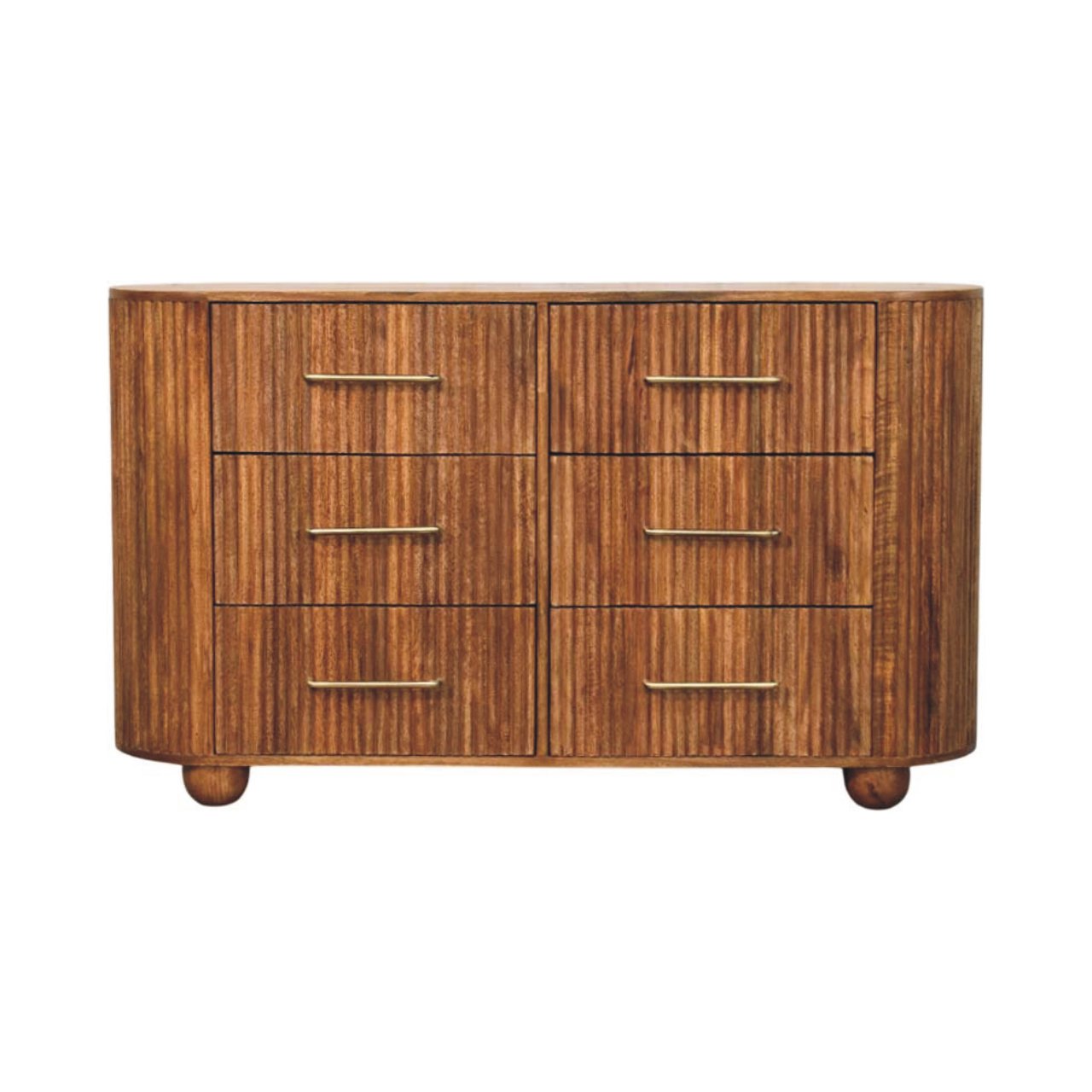 Ridgefront Chest - Amber Oak — main view, handcrafted solid mango wood