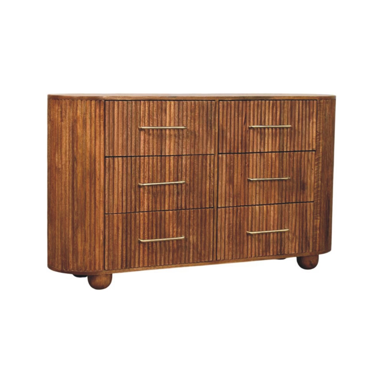 Ridgefront Chest - Amber Oak — front three-quarter view
