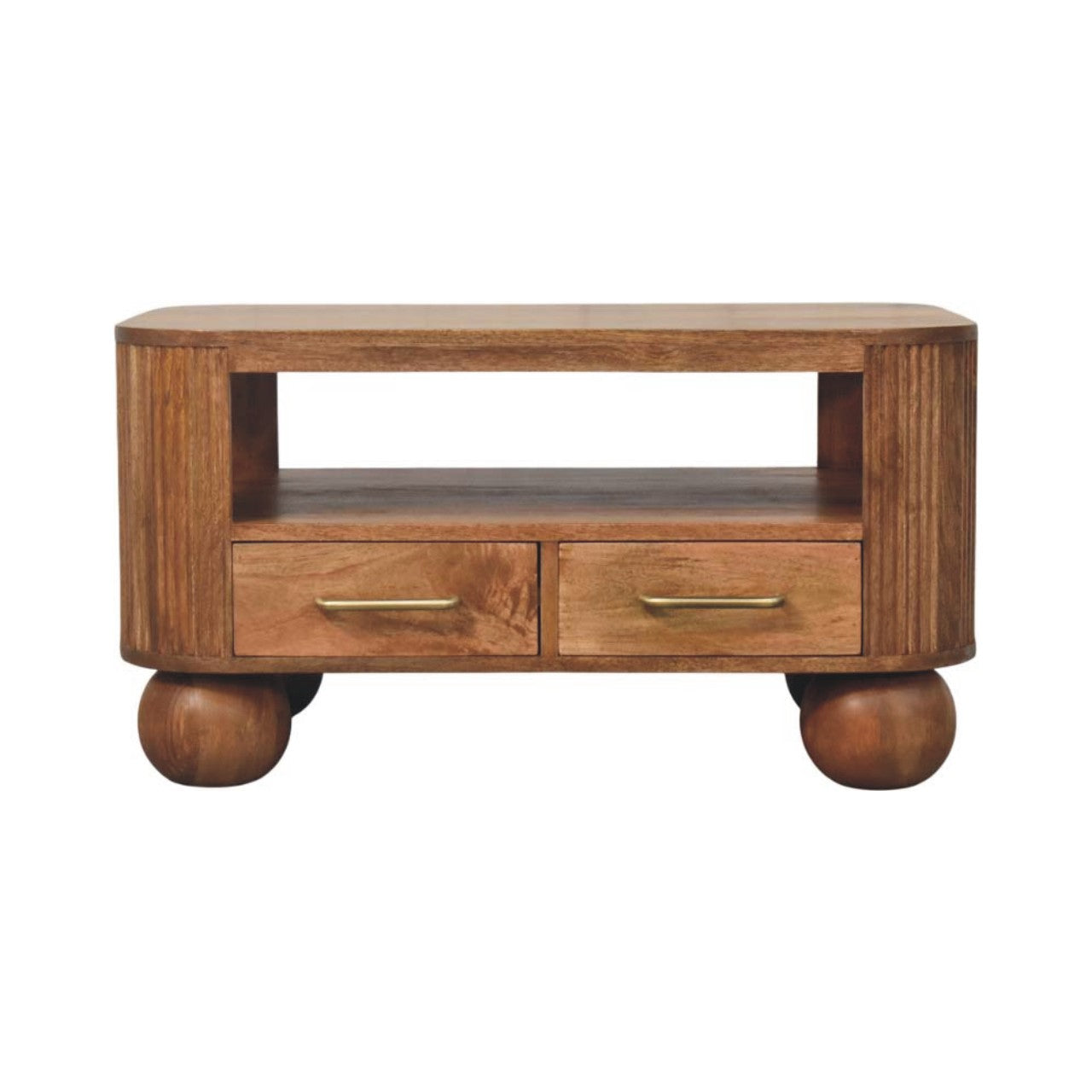 Briarwood Fluted Coffee Table | Solid Mango Wood