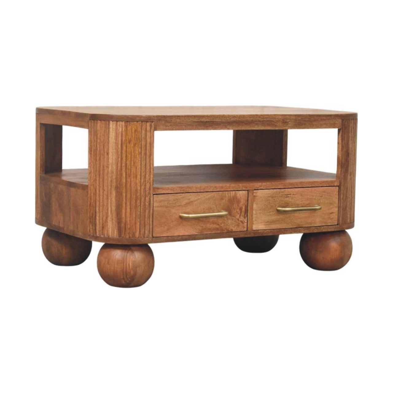 Briarwood Fluted Coffee Table — front three-quarter view