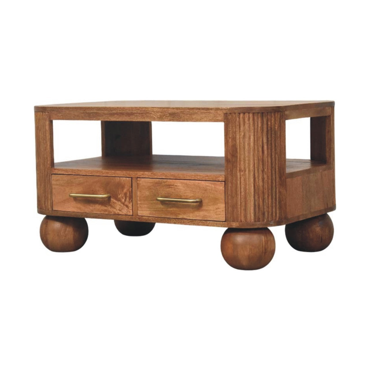 Briarwood Fluted Coffee Table | Solid Mango Wood
