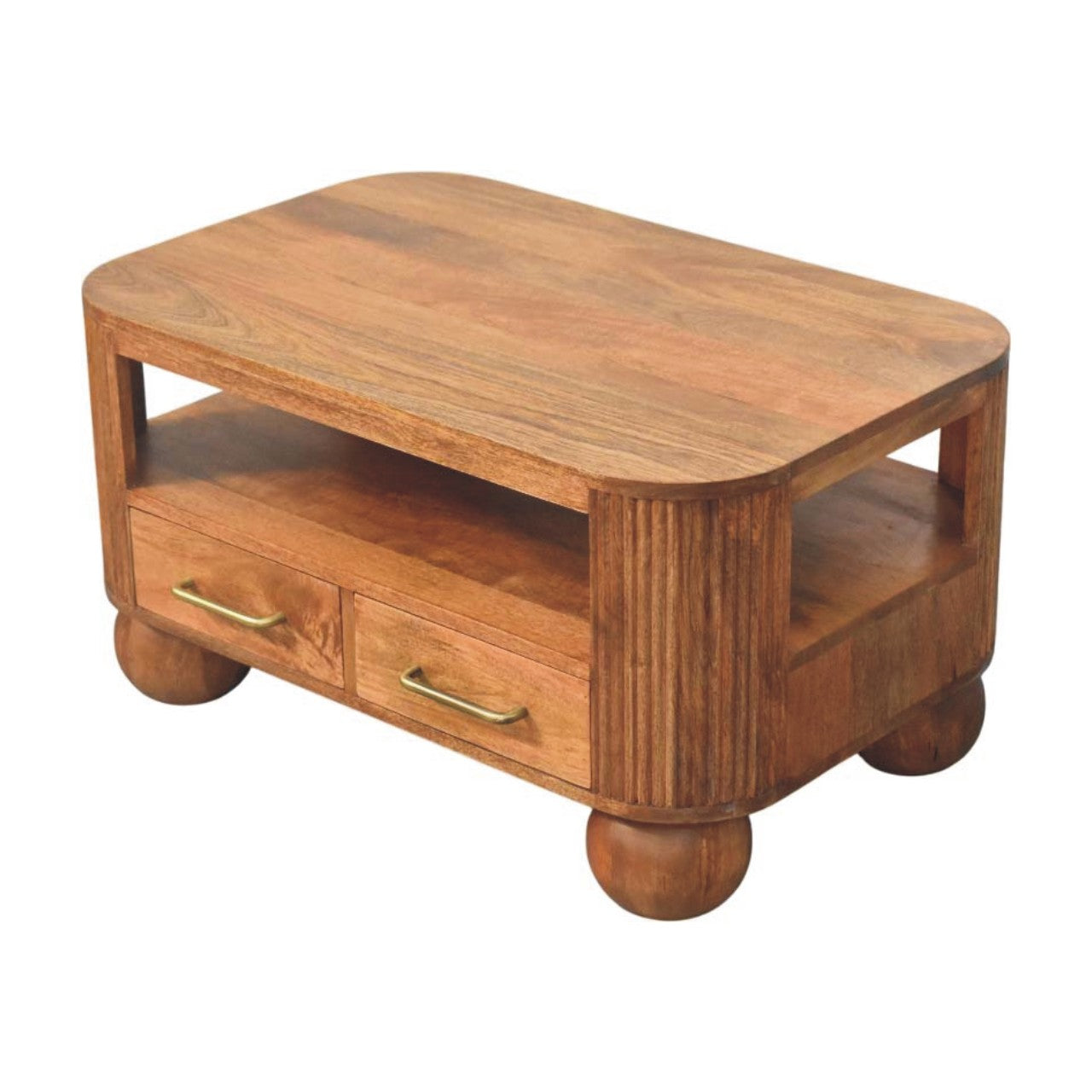 Briarwood Fluted Coffee Table | Solid Mango Wood