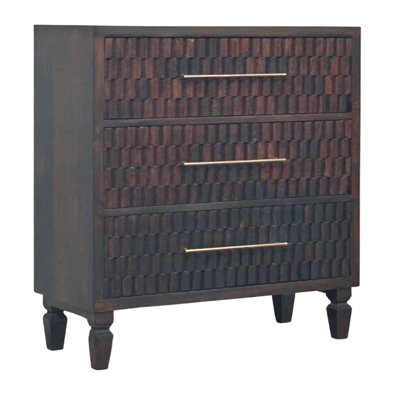 Cadiz Carved Drawer Chest | Solid Mango Wood