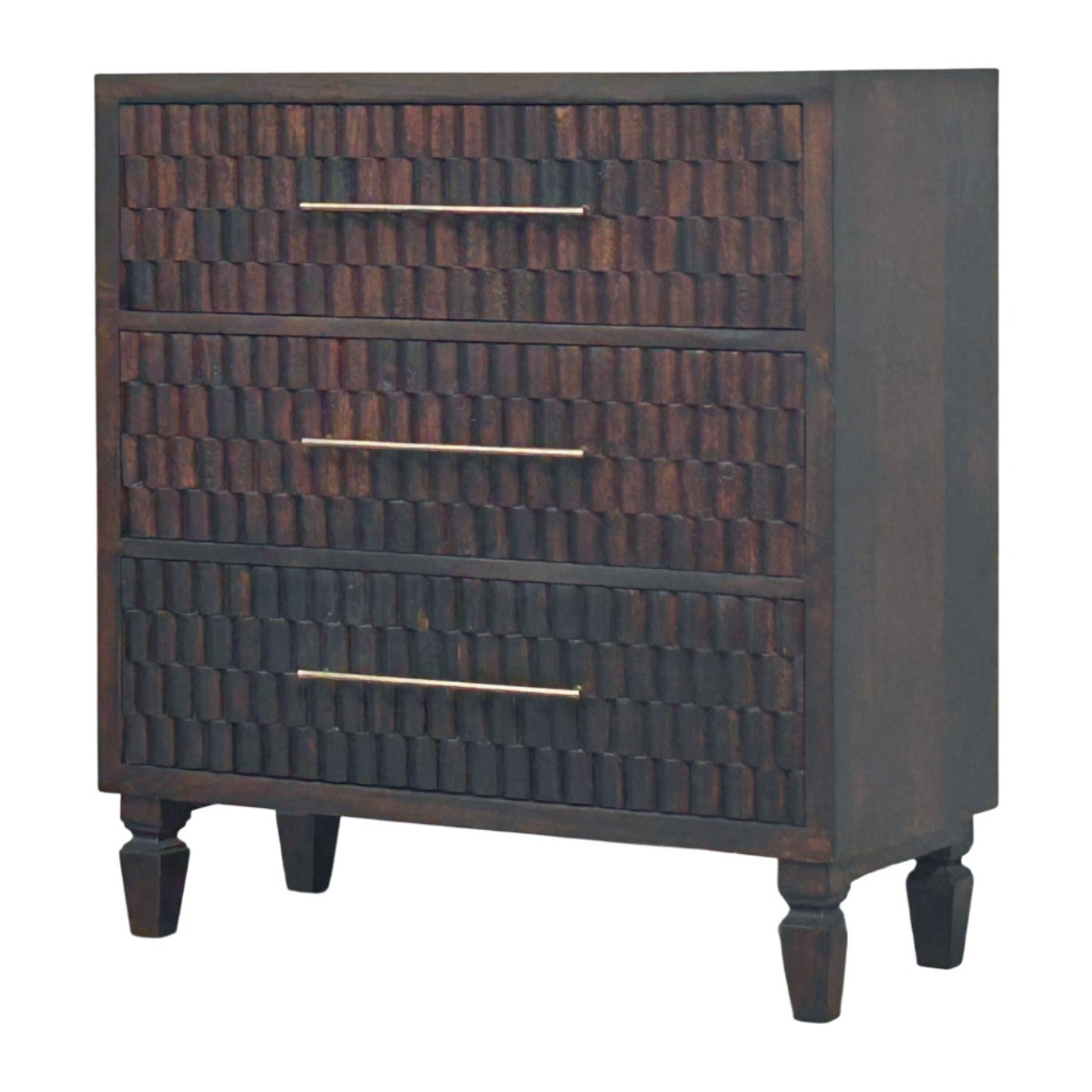Cadiz Carved Drawer Chest | Solid Mango Wood
