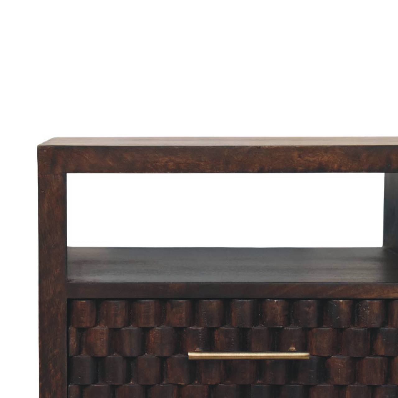 Cadiz Carved Bedside Table | Solid Mango Wood