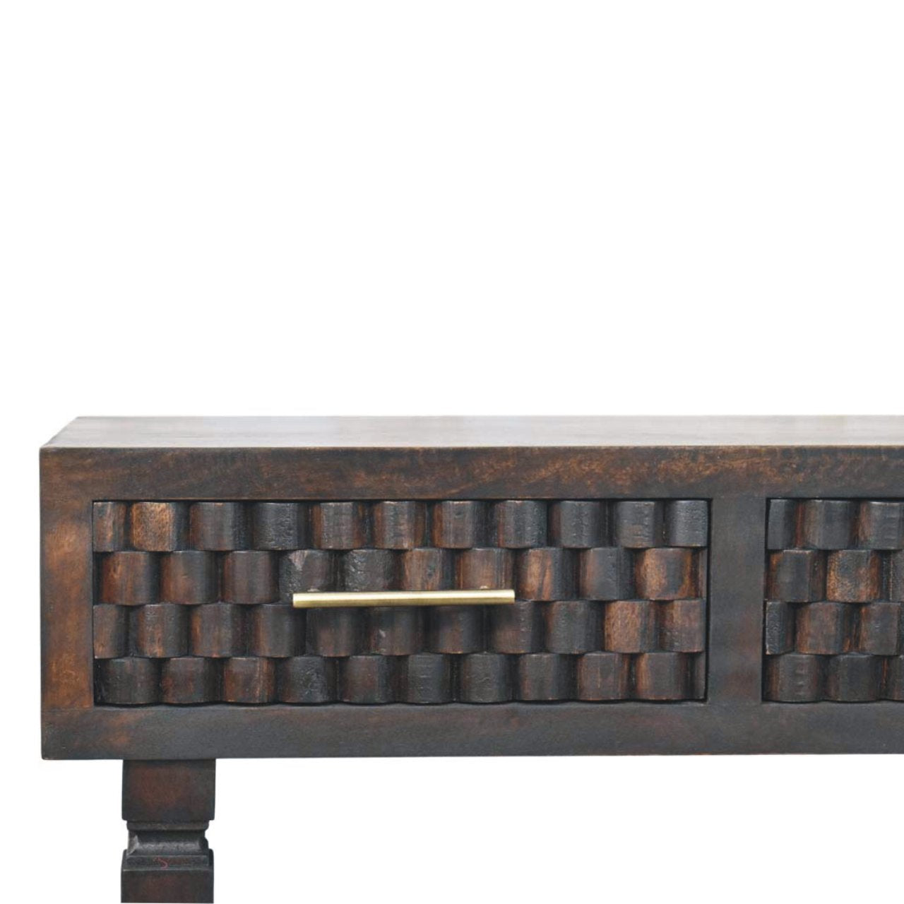 Cadiz Carved Slim Console — detail close-up