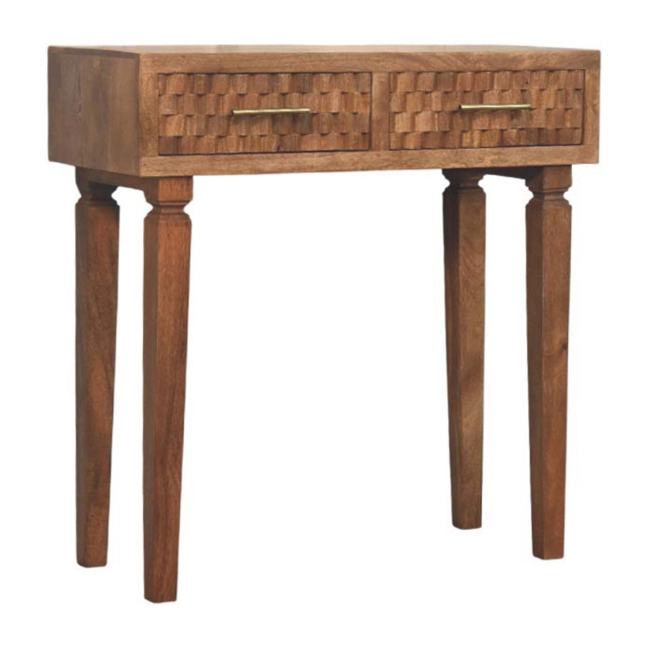 Cadiz Carved Twin-Drawer Console | Solid Mango Wood