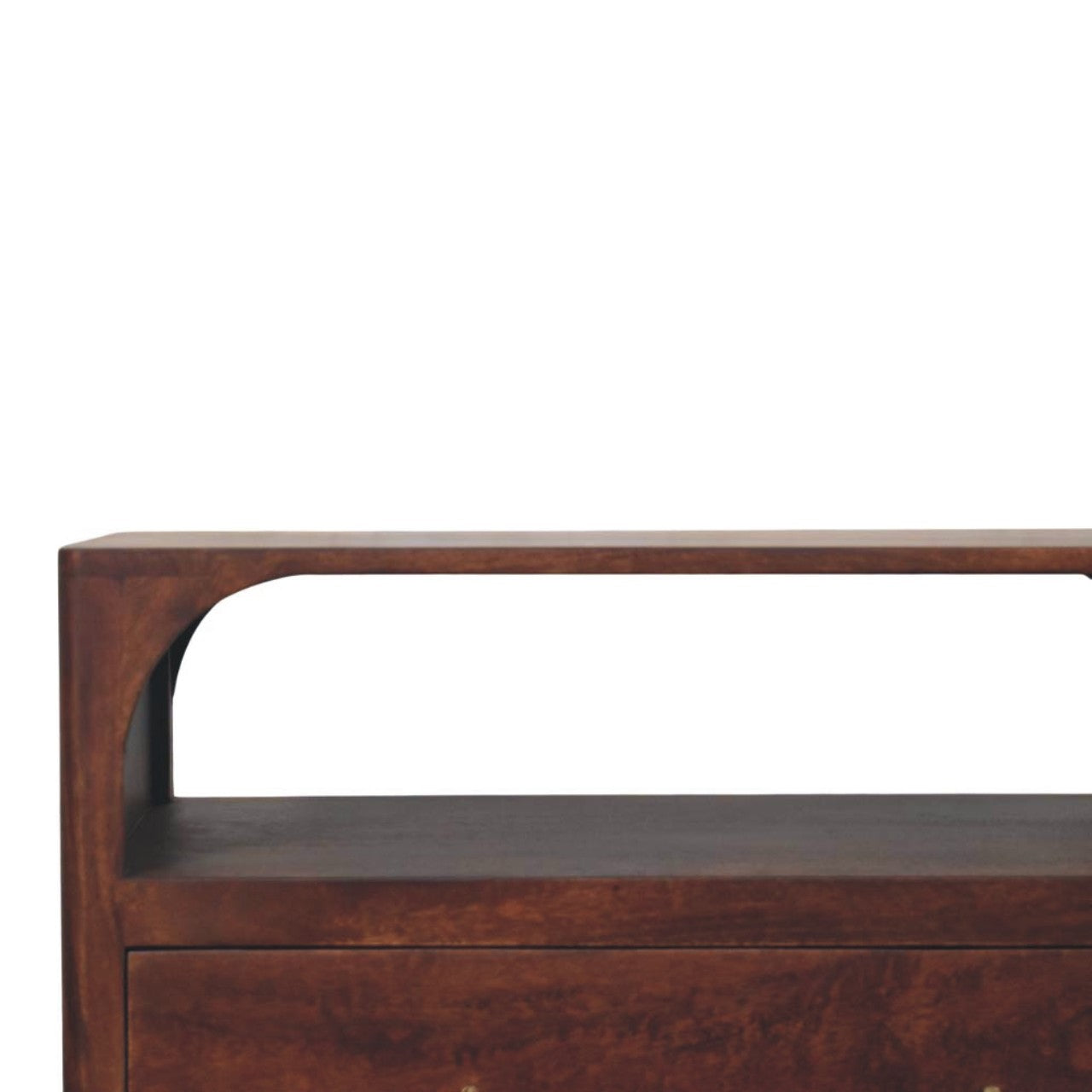 Arched Edge 3 Drawer Chest — detail close-up