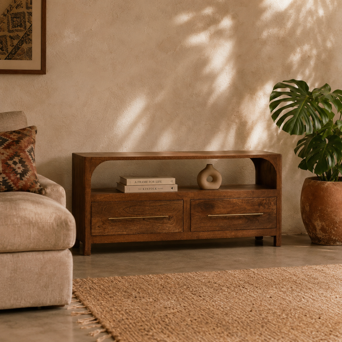 Arc-Line Media Console — lifestyle photo