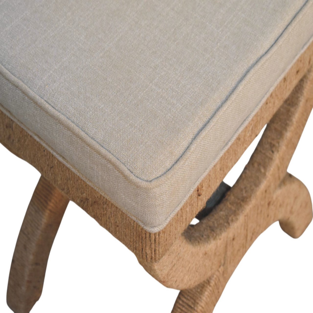 Rattan Arch Bench | Solid Mango Wood