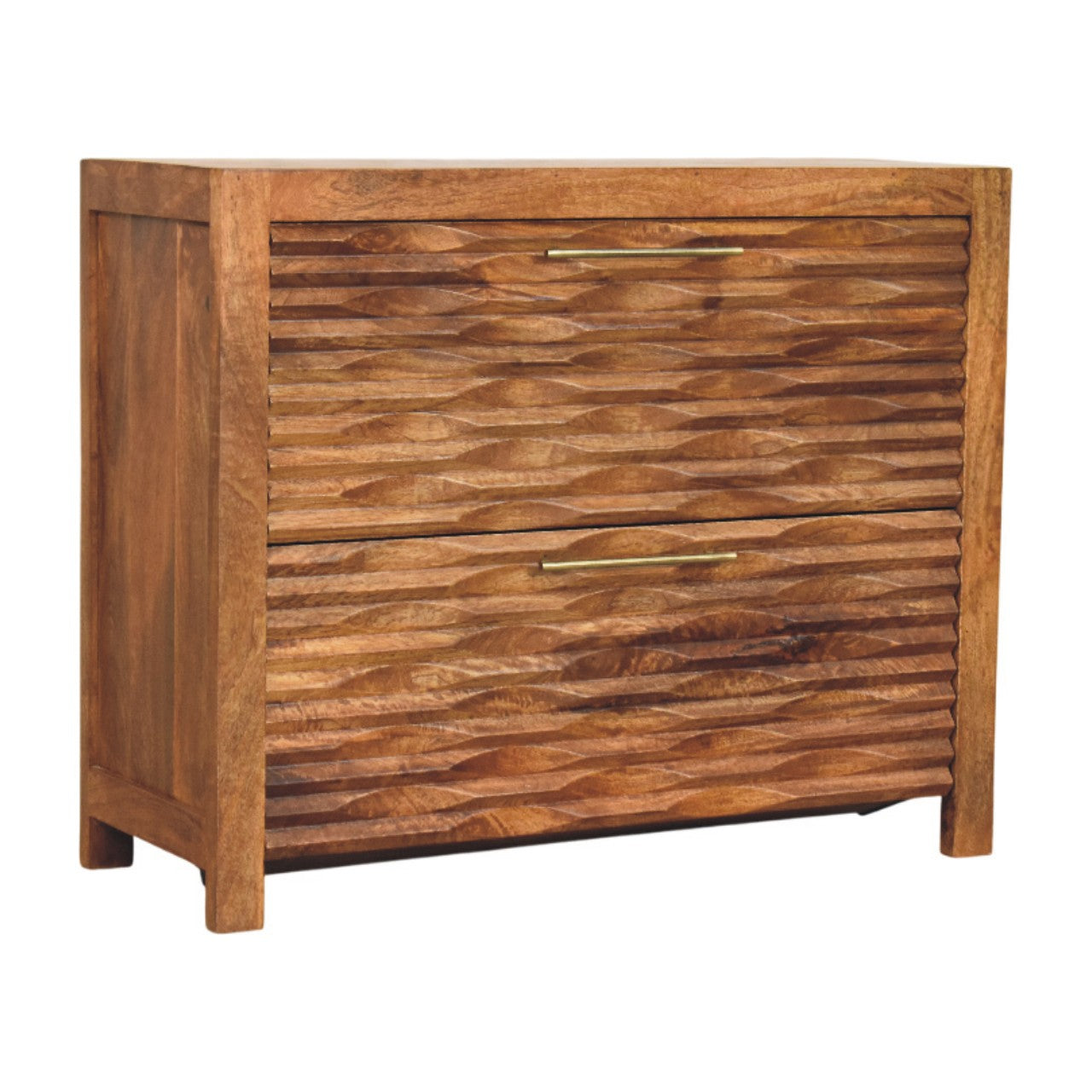 Amber Wavefront Cabinet | Solid Mango Wood