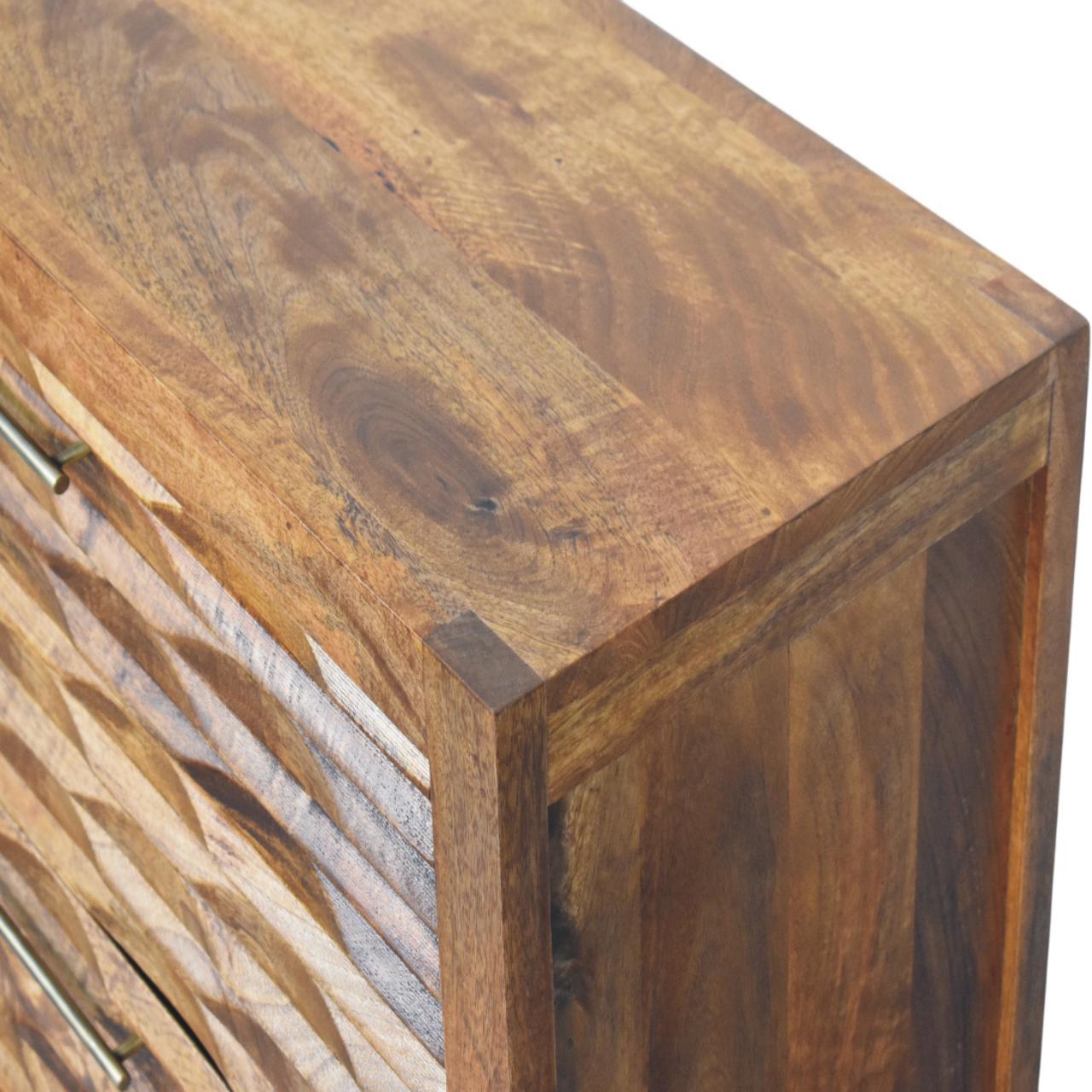 Amber Wavefront Cabinet | Solid Mango Wood