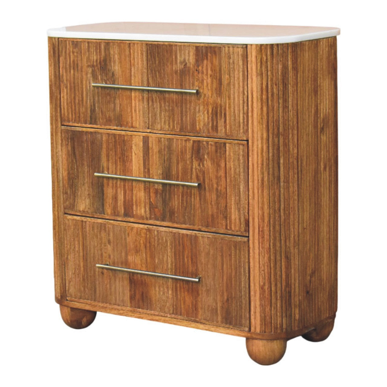 Beaumont Marble Chest — front three-quarter view