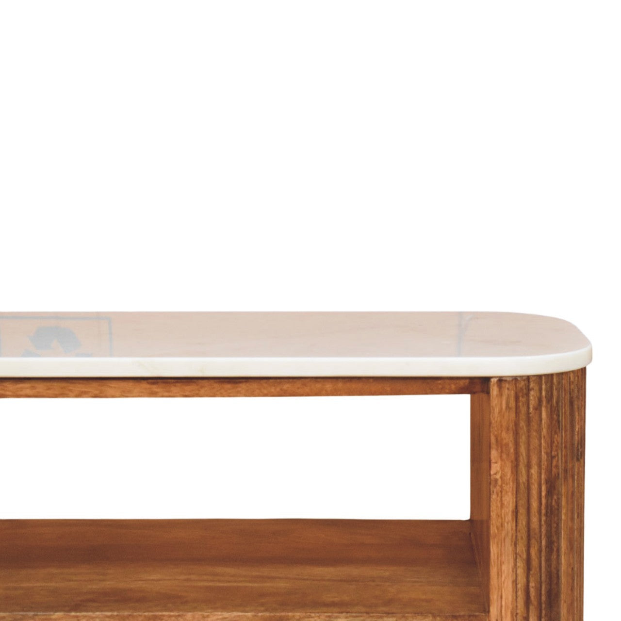 Beaumont Marble Shoe Bench | Solid Mango Wood