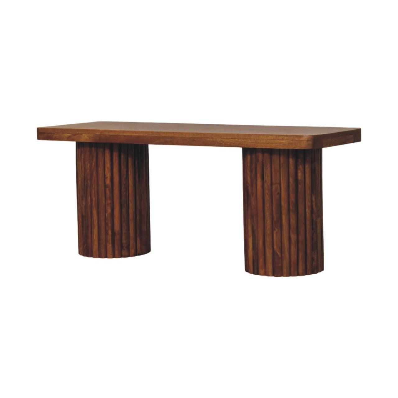 Astoria Fluted Bench — side angle