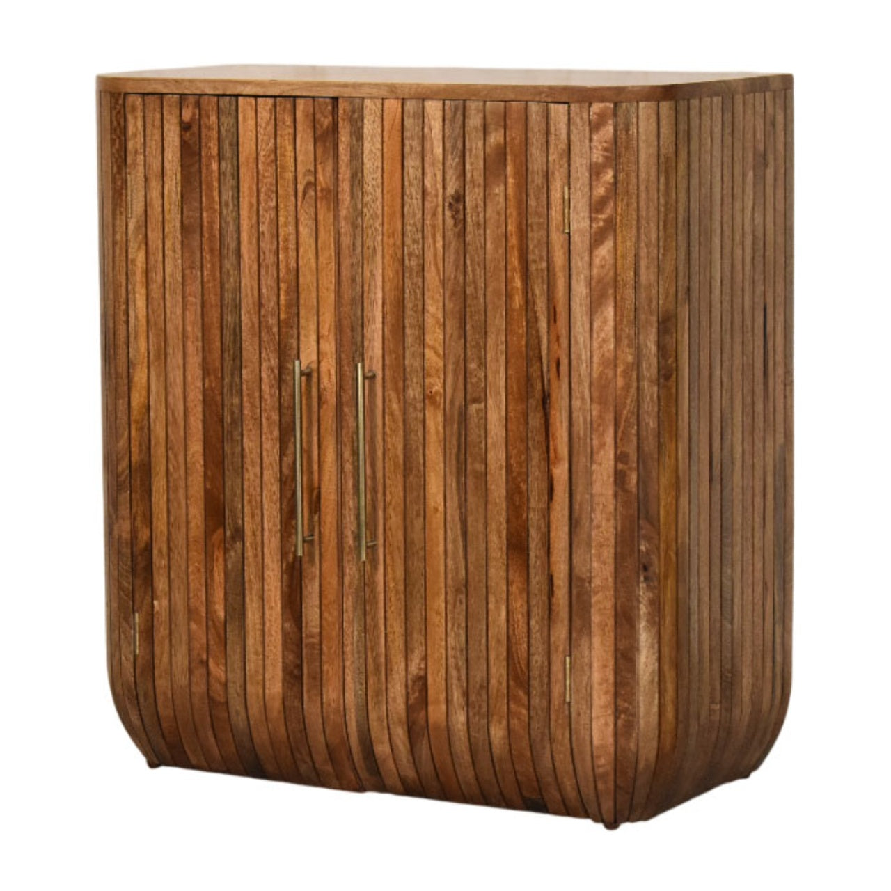 Fluted Curve Cabinet | Solid Mango Wood