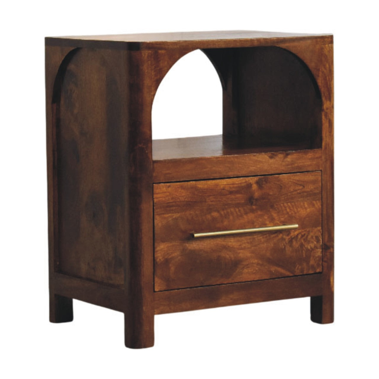 Arc Bedside Table | Solid Mango Wood