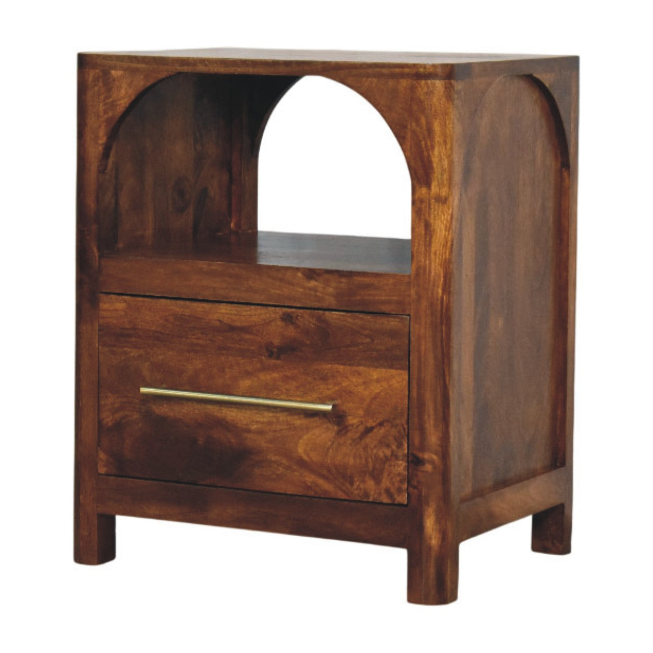 Arc Bedside Table | Solid Mango Wood