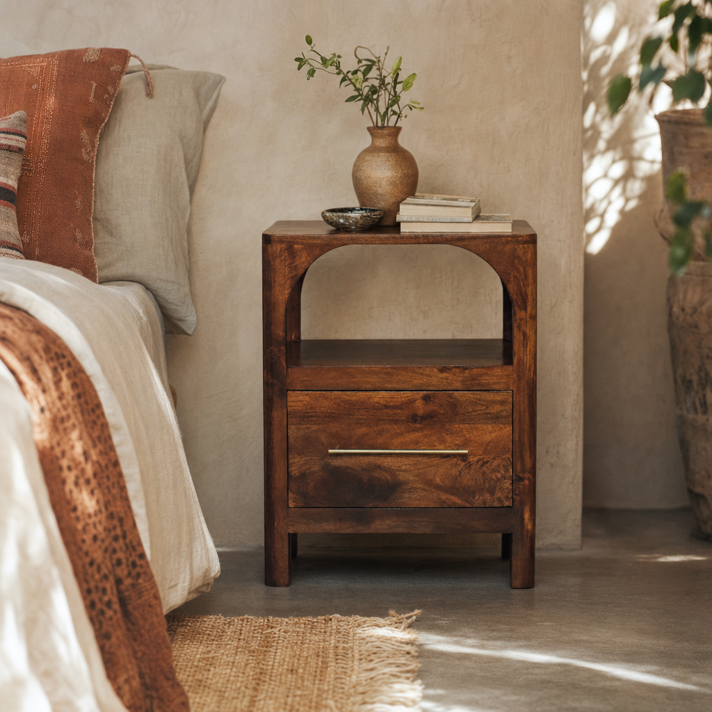 Arc Bedside Table — lifestyle photo